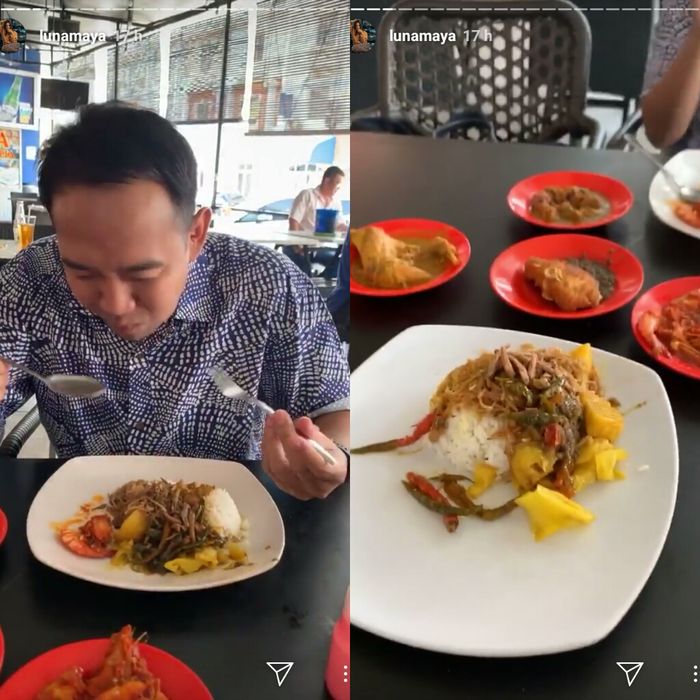Jelang Pernikahan Reino Barack dan Syahrini, Luna Maya Tertangkap Kalap Makan Bersama Penyiar Kondang Ini