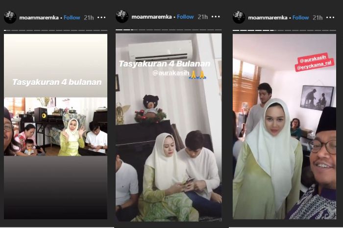 Aura Kasih gelar pengajian empa bulanan kehamilannya.