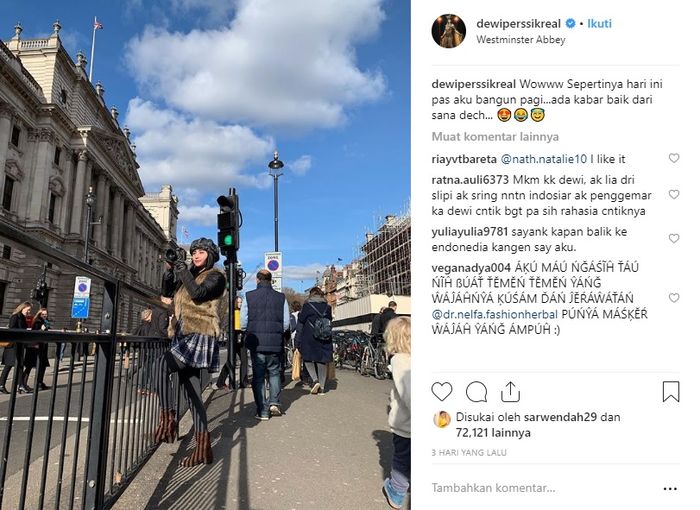 Dewi Perssik bahagia saat mendengar Rosa Meldianti ditetapkan sebagai tersangka (Instagram)