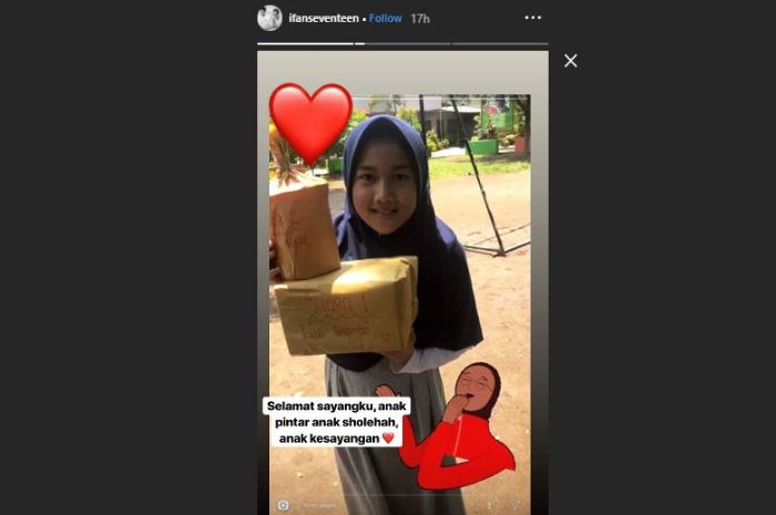 Ungkapan rasa bangga Ifan Seventeen pada Riana, putri pertamanya.