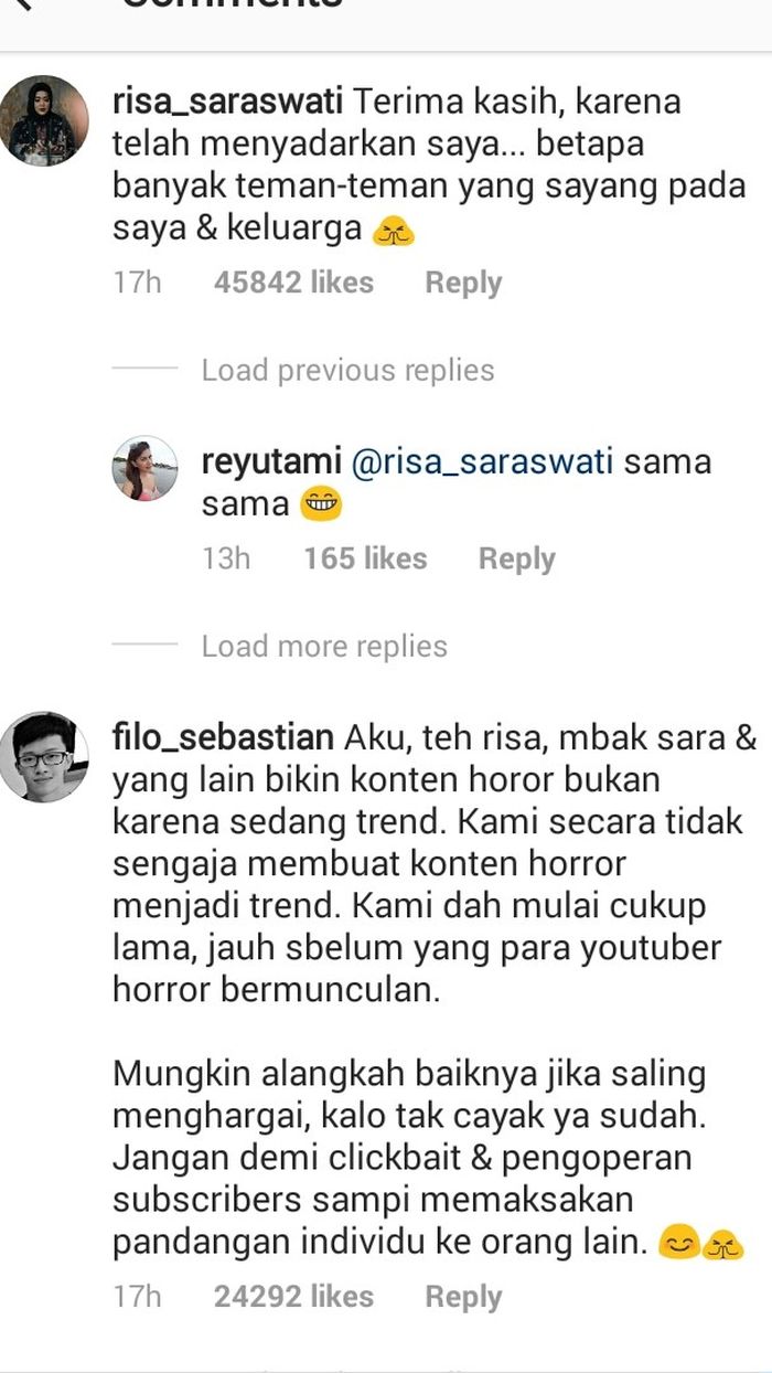 Komentar Risa Saraswati