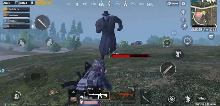 Serangan Tyrant di Zombie mode: Survive Till Dawn