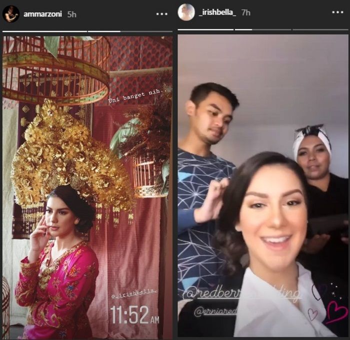 Busana Adat Minang yang dikenakan Irish Bella.
