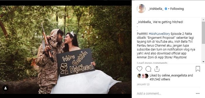 Prewedding Irish Bella dan Ammar Zoni