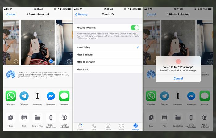 Kunci aplikasi WhatsApp