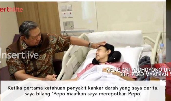 SBY dampingi Ani Yudhoyono yang sakit kanker darah