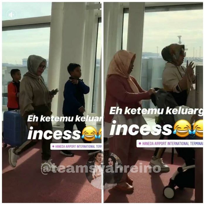 keluarga Syahrini tiba di Jepang