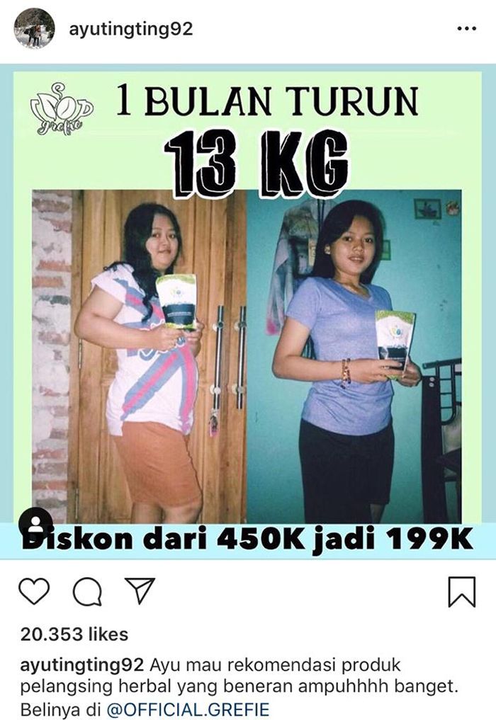 Ayu Ting Ting di endorse