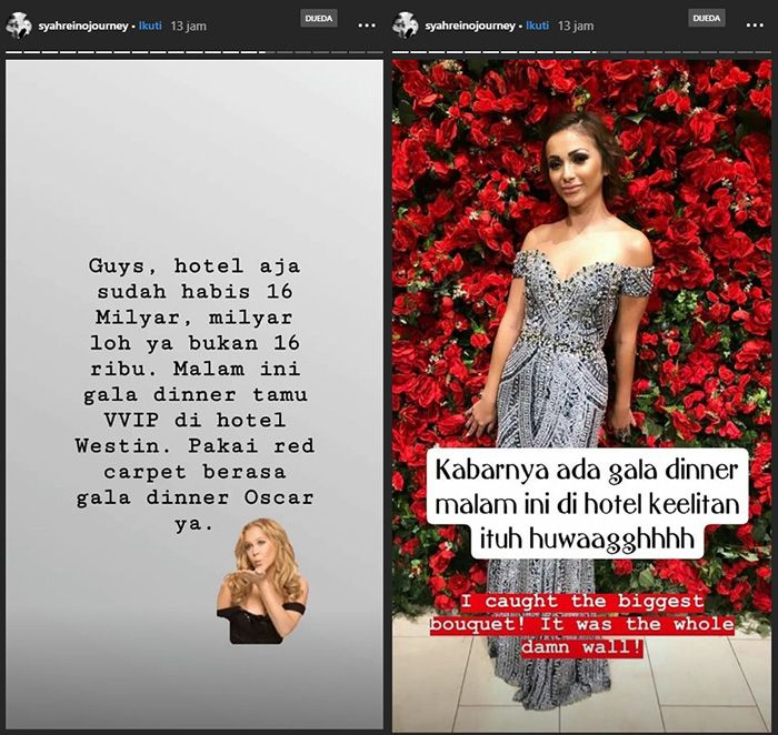 Sewa Hotel 16 Miliyar Sampai Pakai Mawar Hidup Sedinding, Gala Dinner <a href='https://pontianak.tribunnews.com/tag/syahrini' title='Syahrini'>Syahrini</a> Dan <a href='https://pontianak.tribunnews.com/tag/reino-barack' title='Reino Barack'>Reino Barack</a> Serasa Acara Oscar