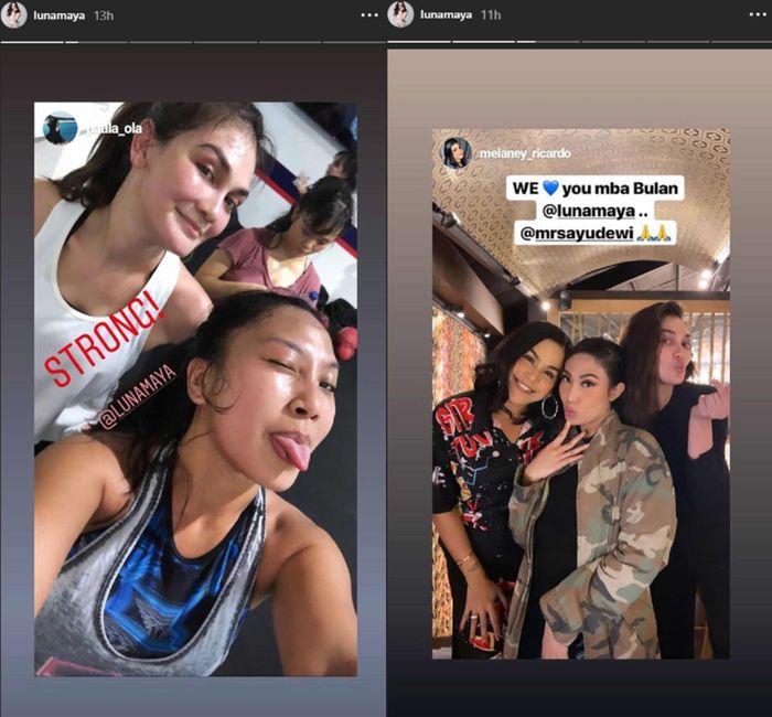 Unggahan insta stories Luna Maya