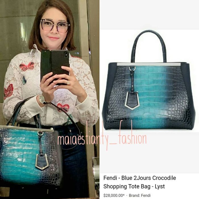 Tas ombre branded mewah Maia Estianty dengan hrga ratusan juta rupiah