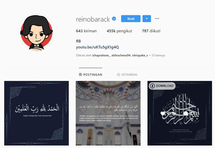 Unggahan pertama <a href='https://pontianak.tribunnews.com/tag/reino-barack' title='Reino Barack'>Reino Barack</a> setelah menikah