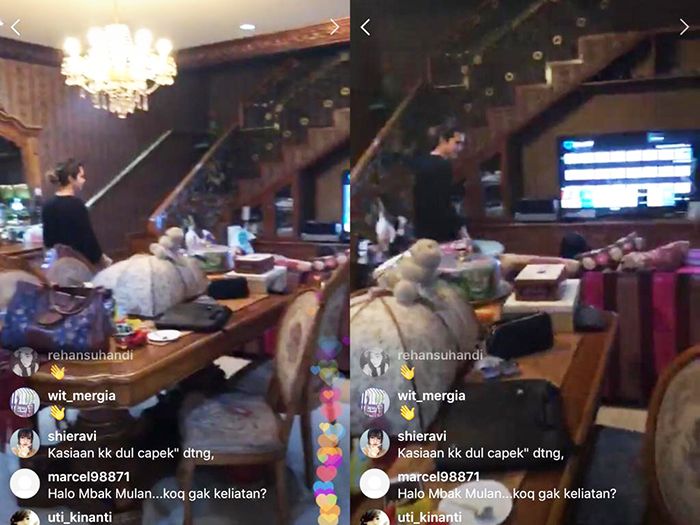 Kondisi ruang makan <a href='https://pontianak.tribunnews.com/tag/mulan-jameela' title='Mulan Jameela'>Mulan Jameela</a> yang berantakan.