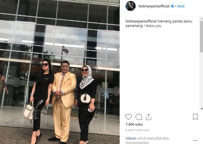 Unggahan Hotman bersama Syahrini