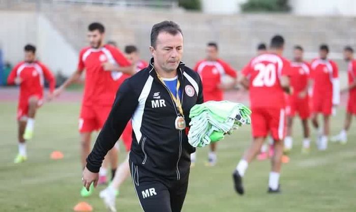 Pelatih asal Montenegro, Miodrag Radulovic saat masih menangani timnas Lebanon pada 2018. Kini, dia menjadi pelatih anyar timnas Myanmar.