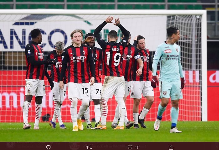AC Milan sukses meraih tiga poin di San Siro usai menang 2-0 atas Torino setelah sebelumnya takluk 1-3 dari Juventus.