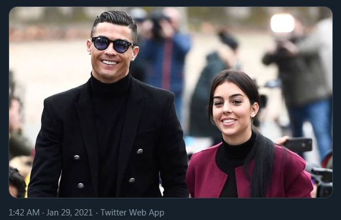 Superstar Juventus, Cristiano Ronaldo, dan kekasihnya, Georgina Rodriguez.
