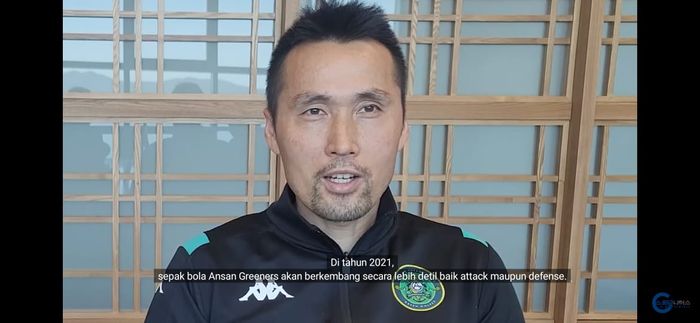 Pelatih Ansan Greeners FC, Kim Gil-sik.