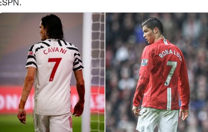 Edinson Cavani dan Cristiano Ronaldo