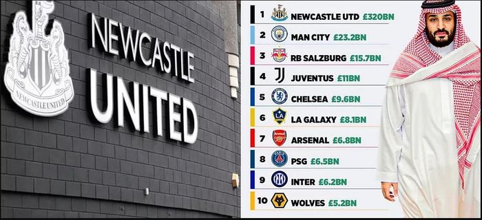 Newcastle mengalahkan kekayaan Manchester City.