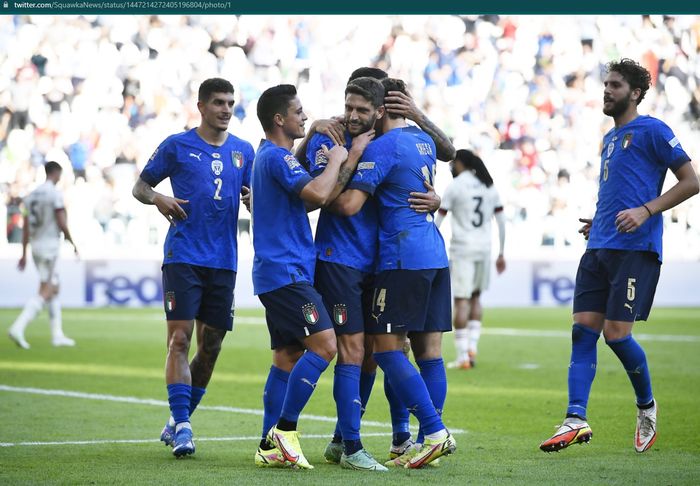 Timnas Italia berhasil meraih posisi ketiga di UEFA Nations League usai menaklukkan timnas Belgia dengan skor 2-1.