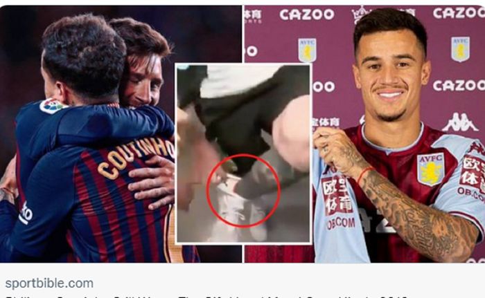 Kendati sudah berpisah, Philippe Coutinho masih memakai Jimat pemberian Lionel Messi tiga tahun lalu saat sama-sama di Barcelona. 