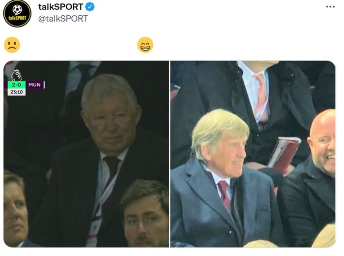 ekspresi sedih Sir Alex yang melihat Manchester United dihajar habis Liverpool