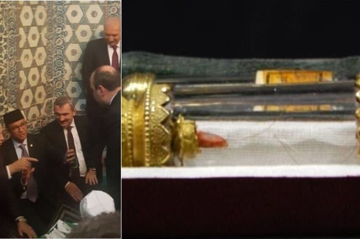 Anies Baswedan dan presiden Turki mencium rambut jenggot nabi Muhammad SAW