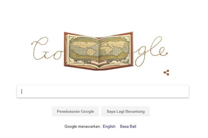 Google Doodle edisi Abraham Ortelius
