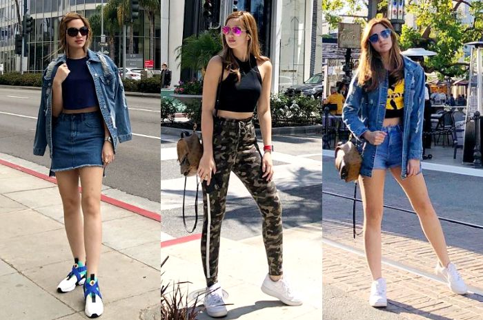 Fashion style kekinian ala Nia Ramadhani dengan paduan crop top