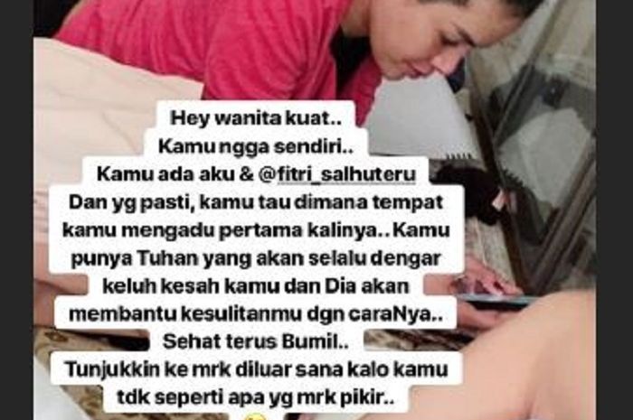 Unggahan Kalina di akun Instagram Story miliknya