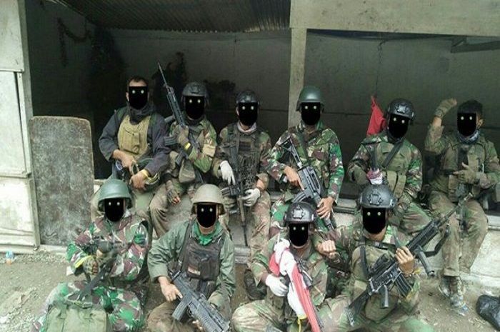 Satuan Elit TNI ketika berhasil membebaskan Desa Binti dan Kimbley di Mimika, Papua, yang disandera 