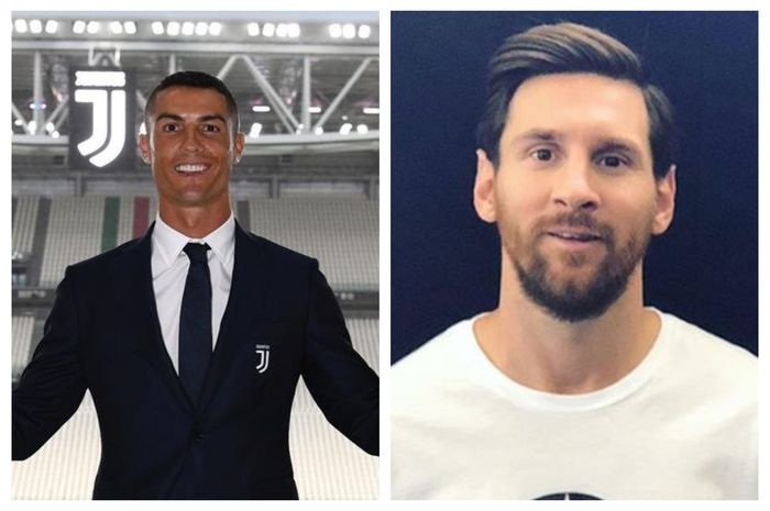 Cristiano Ronaldo (kiri) dan Lionel Messi (kanan).
