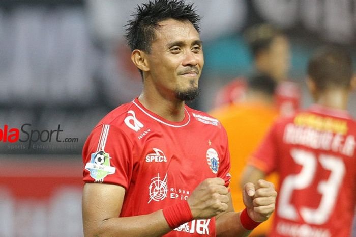 Bek Persija Jakarta, Maman Abdurrahman setelah laga melawan Sriwijaya FC di Stadion Wibawa Mukti, Ci