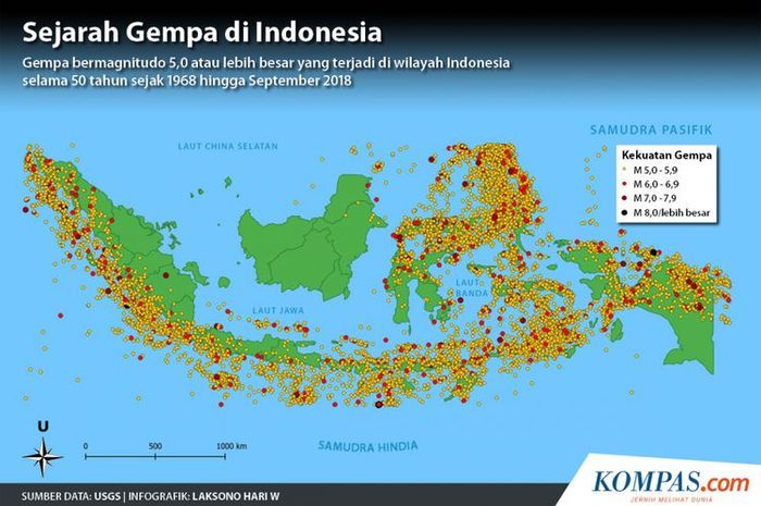 Prediksi bencana di Indonesia oleh BNPB pada 2019.