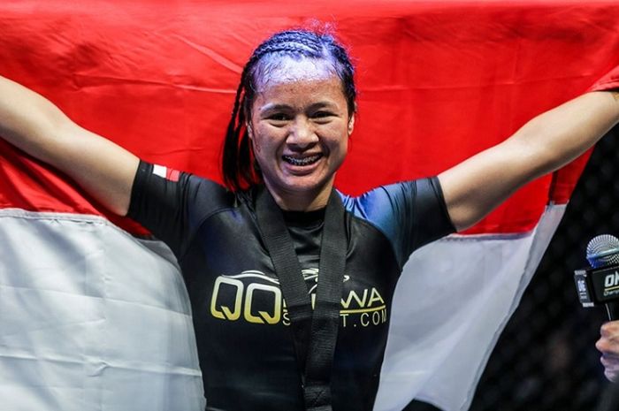 Petarung wanita ONE Championship asal Indonesia, Priscilla Hertati Lumban Gaol.