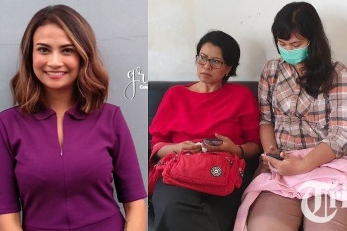 Tante Vanessa Angel mendatangi Mapolda Jatim pada Senin (21/01/2019) kemarin.