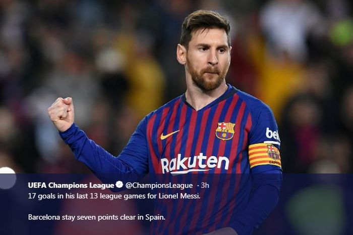 Lionel Messi mencetak gol dan assist dalam partai Barcelona vs Rayo Vallecano, 9 Maret 2019.