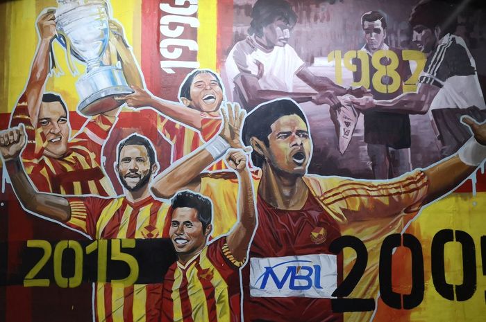 Wajah Bambang Pamungkas dan Andik Vermansah jadi Gambar Mural di Markas Selangor FA