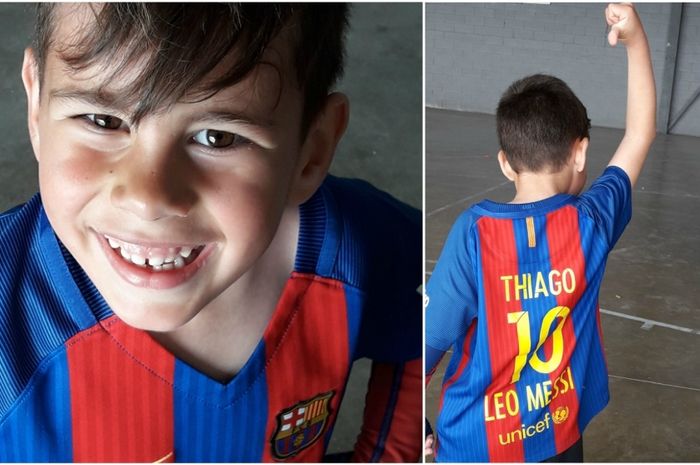 Thiago Torres, mantan penderita stroke yang kini memperkuat tim akademi Barcelona.