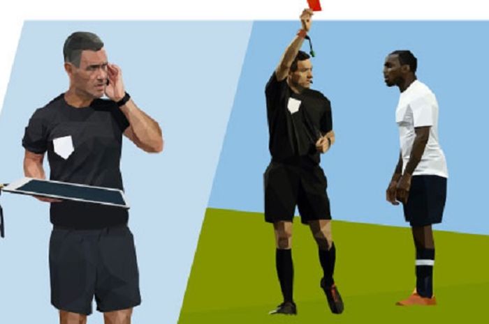 Ilustrasi Video Assistant Referees (VAR).