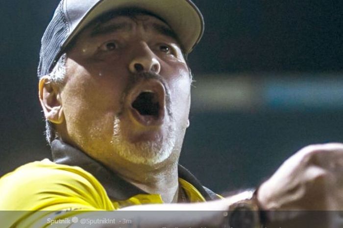 Legenda timnas Argentina dan Napoli, Diego Maradona.