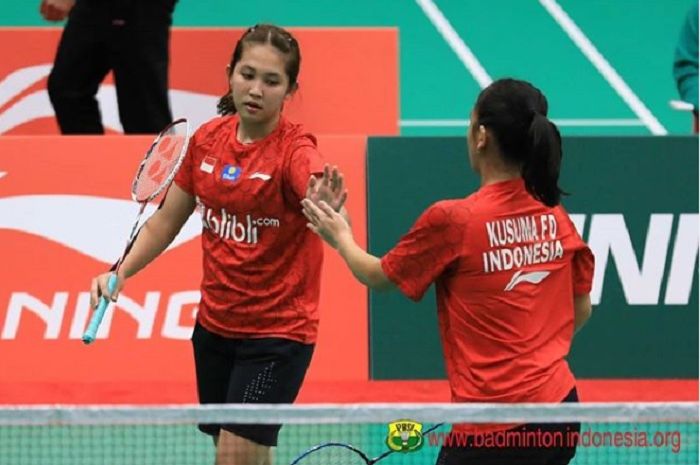 Ganda putri Indonesia, Ribka Sugiarto/Febriana Dwipuji Kusuma di ajang Malaysia International Series 2019.