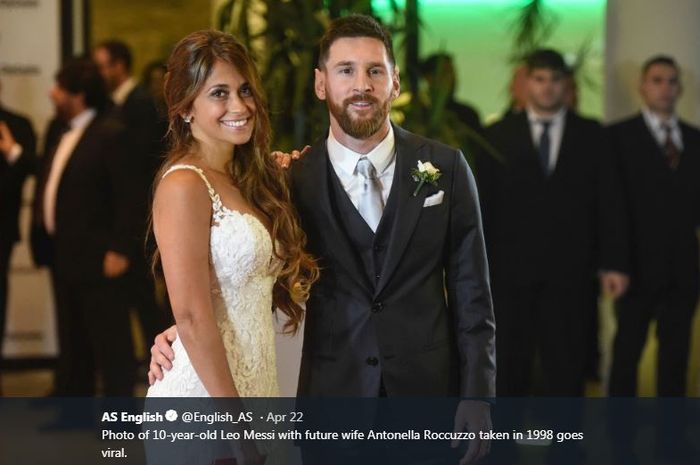 Lionel Messi dan Antonella Roccuzzo.