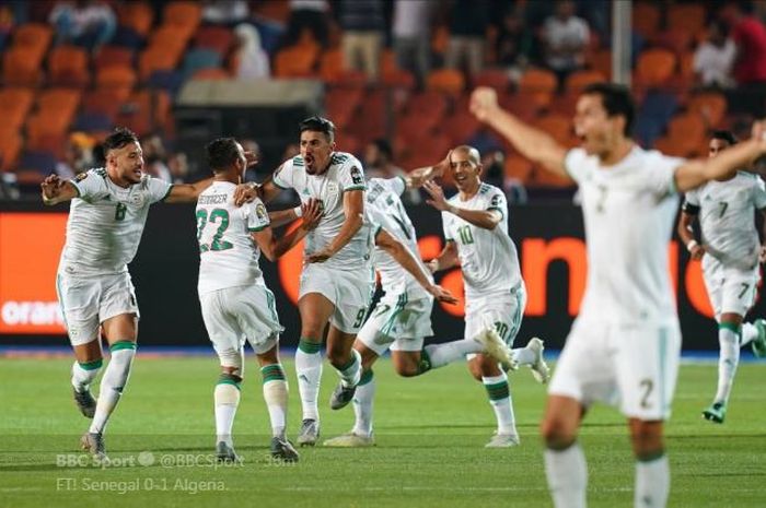 Timnas Aljazair juara Piala Afrika 2019 setelah mengandaskan Senegal pada laga final di Kairo, 19 Juli 2019.