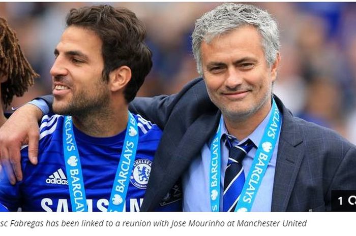 Cesc Fabregas dan Jose Mourinho ketika masih bekerjasama di Chelsea