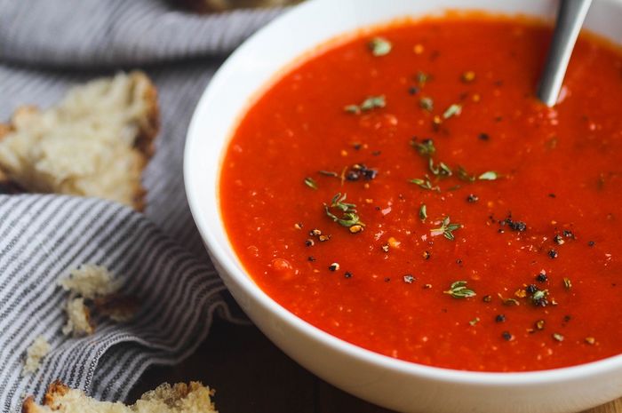 Ilustrasi sup tomat yang ternyata dapat digunakan sebagai makanan untuk penderita stroke