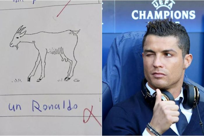Seorang siswa SMP bernama Ahmed Nabil tak lolos ujian karena menyebut Cristiano Ronaldo sebagai kambing.