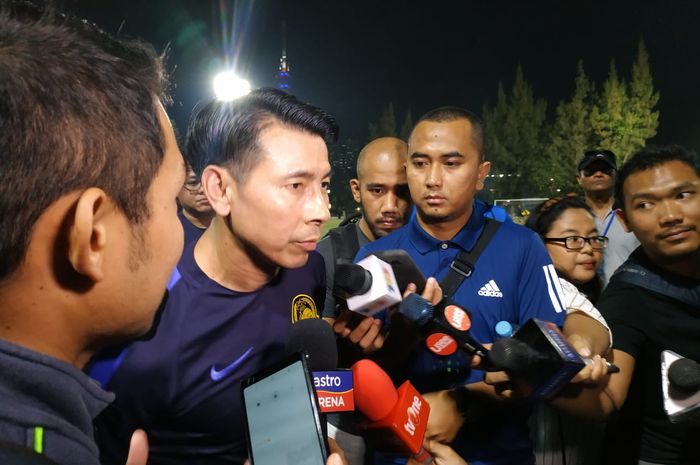 Pelatih timnas Malaysia, Tan Cheng Hoe, di Lapangan ABC, Jakarta, Selasa (3/4/2019).