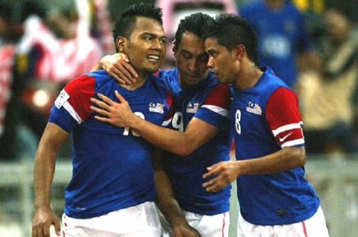Tiga pemain pilar timnas Malaysia pada PIala AFF 2010: Safee Sali, Norshahrul Idlan Talaha, dan Safiq Rahim.